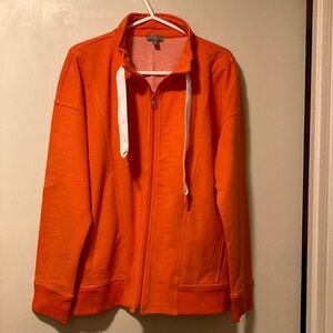 Women’s M orange zip up sweatshirt